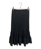 PLEATS PLEASEプリーツプリーズ）の古着「プリーツロングスカート」｜ブラック