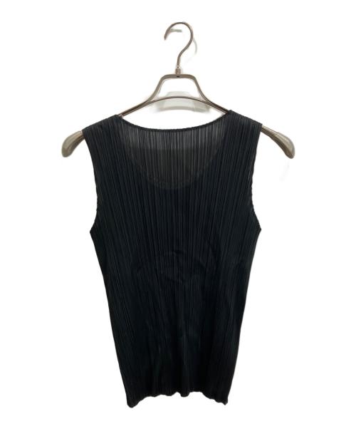 PLEATS PLEASE（プリーツプリーズ）PLEATS PLEASE (プリーツプリーズ) プリーツノースリーブブラウス ブラック サイズ:3の古着・服飾アイテム