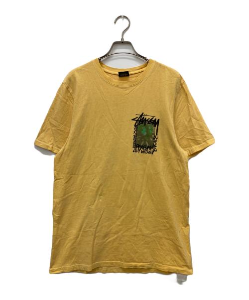 stussy（ステューシー）stussy (ステューシー) Camellias Dyed T-shirt イエロー サイズ:Sの古着・服飾アイテム