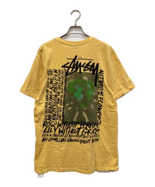 stussy（ステューシー）stussy (ステューシー) Camellias Dyed T-shirt イエロー サイズ:Sの古着・服飾アイテム