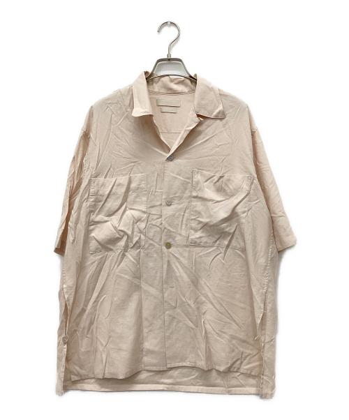 YOKE（ヨーク）YOKE (ヨーク) WIDE FIT OPEN COLLAR SHIRT ピンク サイズ:Lの古着・服飾アイテム