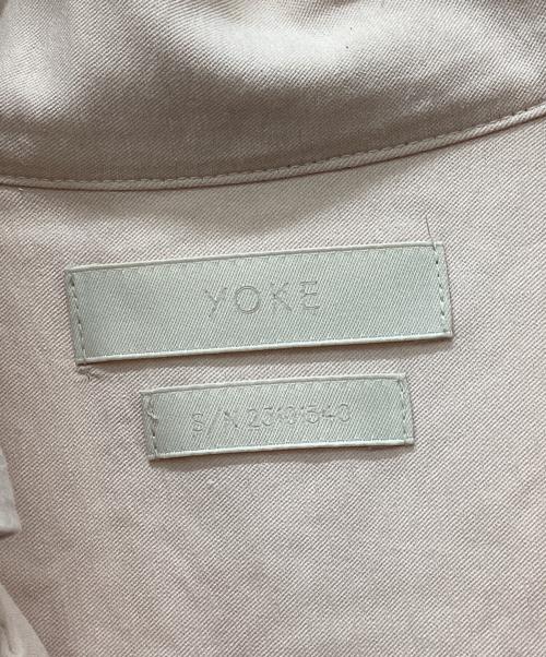 YOKE（ヨーク）YOKE (ヨーク) WIDE FIT OPEN COLLAR SHIRT ピンク サイズ:Lの古着・服飾アイテム