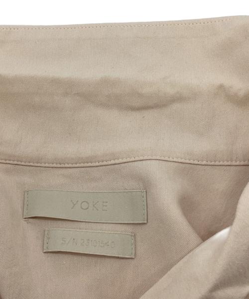 YOKE（ヨーク）YOKE (ヨーク) WIDE FIT OPEN COLLAR SHIRT ピンク サイズ:Lの古着・服飾アイテム