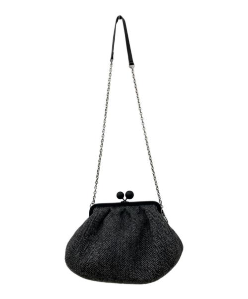 WEEKEND Max Mara（ウィークエンド マックスマーラ）WEEKEND Max Mara (ウィークエンド マックスマーラ) ヘリンボーンがま口バッグ グレー サイズ:下記参照の古着・服飾アイテム