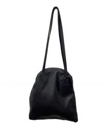 pomtata（ポンタタ）の古着「レザーがま口ショルダーバッグ」｜ブラック