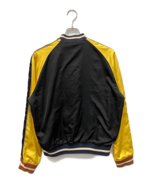 DIESEL（ディーゼル）DIESEL (ディーゼル) ホーク刺繍スカジャン グリーン×ピンク サイズ:Mの古着・服飾アイテム