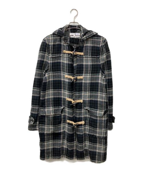 COMME des GARCONS SHIRT（コムデギャルソンシャツ）COMME des GARCONS SHIRT (コムデギャルソンシャツ) ウール縮絨チェックダッフルコート グリーン サイズ:Mの古着・服飾アイテム