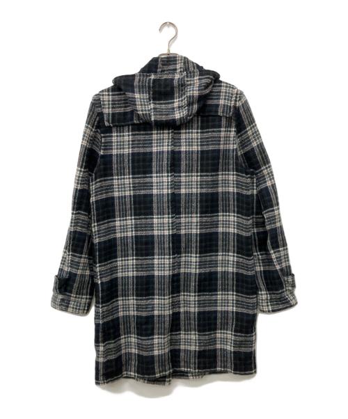 COMME des GARCONS SHIRT（コムデギャルソンシャツ）COMME des GARCONS SHIRT (コムデギャルソンシャツ) ウール縮絨チェックダッフルコート グリーン サイズ:Mの古着・服飾アイテム
