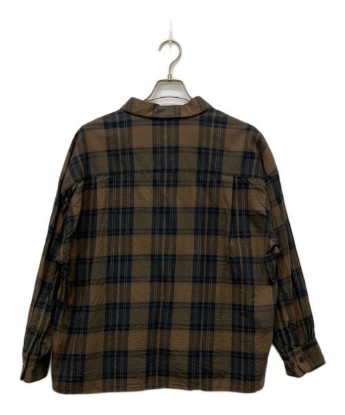 DESCENDANT（ディセンダント）DESCENDANT (ディセンダント) GORDIE PLAID LS SHIRT ブラウン サイズ:Sの古着・服飾アイテム