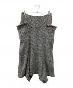 Y'sワイズ）の古着「ウールツイードサルエルパンツ」｜グレー