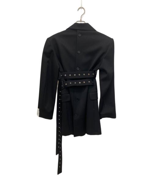 H&M（エイチアンドエム）H&M (エイチアンドエム) rokh (ロク) ベルテッドダブルジャケット ブラック サイズ:Sの古着・服飾アイテム