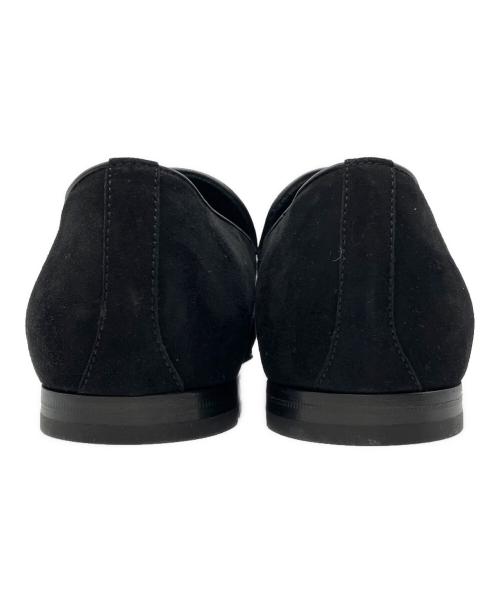 JIMMY CHOO（ジミーチュウ）JIMMY CHOO (ジミーチュウ) スウェードミニスタースタッズスリッポン ブラック サイズ:42の古着・服飾アイテム