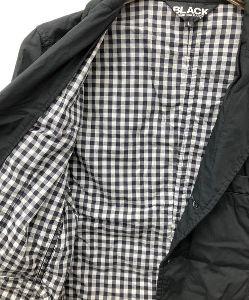 BLACK COMME des GARCONS（ブラックコムデギャルソン）BLACK COMME des GARCONS (ブラックコムデギャルソン) ギンガム切り替え3Bジャケット ブラック サイズ:Lの古着・服飾アイテム