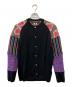 COMME des GARCONS HOMME PLUS（コムデギャルソンオムプリュス）の古着「フラワージャガード切り替えカーディガン」｜ブラック