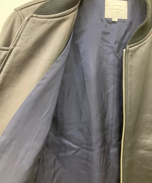 VICTIM（ヴィクティム）VICTIM (ヴィクティム) ラムレザージャケット ブラック サイズ:Lの古着・服飾アイテム