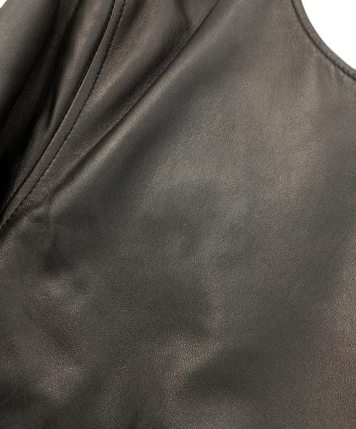 VICTIM（ヴィクティム）VICTIM (ヴィクティム) ラムレザージャケット ブラック サイズ:Lの古着・服飾アイテム
