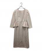 CELFORDセルフォード）の古着「ロングスリーブペプラムタイトワンピ」｜ピンク