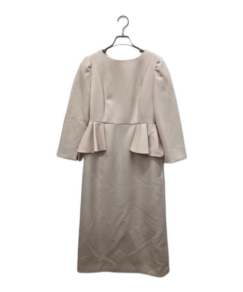 CELFORD（セルフォード）CELFORD (セルフォード) ロングスリーブペプラムタイトワンピ ピンク サイズ:38の古着・服飾アイテム