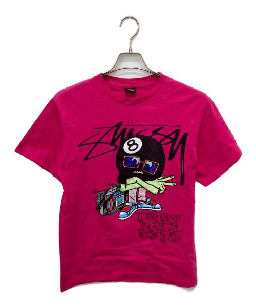stussy（ステューシー）stussy (ステューシー) 8ボールブームボックスTシャツ ピンク サイズ:Mの古着・服飾アイテム