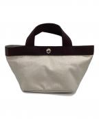 Herve Chapelierエルベシャプリエ）の古着「ミニナイロントートバッグ」｜ベージュ×ブラウン