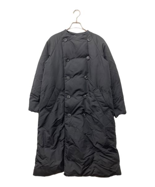 ZUCCA（ズッカ）ZUCCA (ズッカ) ノーカラーダウンコート ブラック サイズ:Sの古着・服飾アイテム