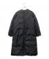 ZUCCA (ズッカ) ノーカラーダウンコート ブラック サイズ:S：15000円