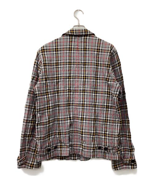 COMME des GARCONS HOMME（コムデギャルソン オム）COMME des GARCONS HOMME (コムデギャルソン オム) チェック縮絨ジャケット グレー サイズ:Mの古着・服飾アイテム