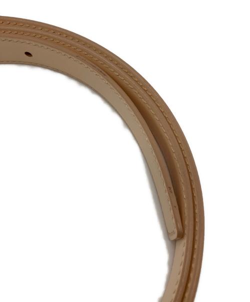 Salvatore Ferragamo（サルヴァトーレ フェラガモ）Salvatore Ferragamo (サルヴァトーレ フェラガモ) ヴァラリボンレザーベルト ベージュ サイズ:100cmの古着・服飾アイテム