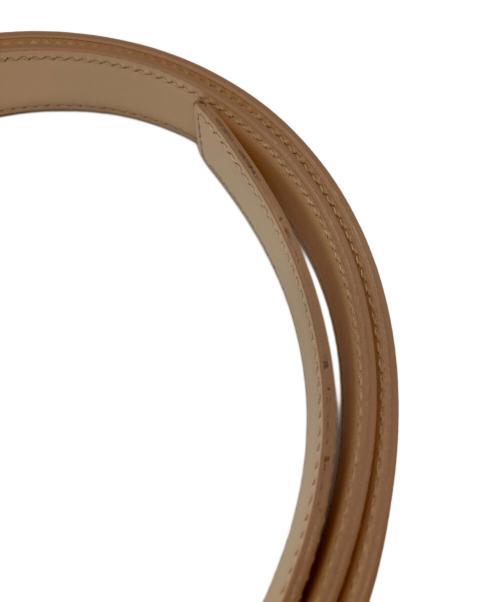 Salvatore Ferragamo（サルヴァトーレ フェラガモ）Salvatore Ferragamo (サルヴァトーレ フェラガモ) ヴァラリボンレザーベルト ベージュ サイズ:100cmの古着・服飾アイテム