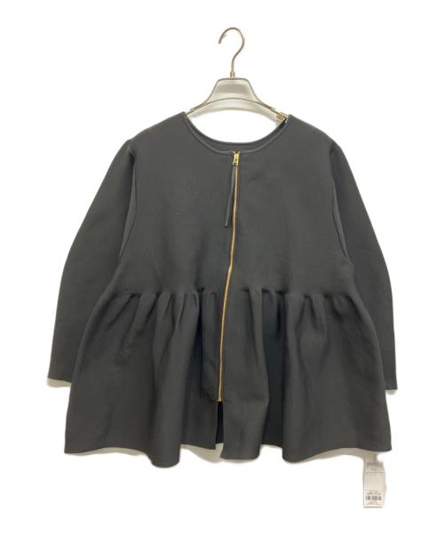 UNFILO（アンフィーロ）UNFILO (アンフィーロ) 2WAY ペプラムカーディガン ブラック サイズ:XXL 未使用品の古着・服飾アイテム