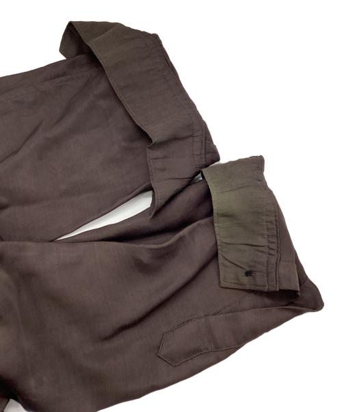 Yohji Yamamoto pour homme（ヨウジヤマモト プールオム）Yohji Yamamoto pour homme (ヨウジヤマモト プールオム) 97AW蝋人形期 レーヨン草刺繍シャツ ブラウン サイズ:Ｍの古着・服飾アイテム