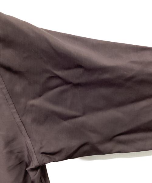 Yohji Yamamoto pour homme（ヨウジヤマモト プールオム）Yohji Yamamoto pour homme (ヨウジヤマモト プールオム) 97AW蝋人形期 レーヨン草刺繍シャツ ブラウン サイズ:Ｍの古着・服飾アイテム