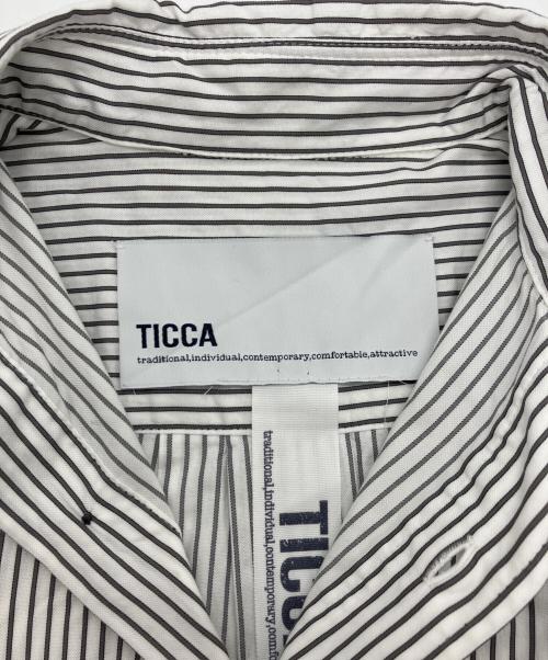 ticca（ティッカ）ticca (ティッカ) ストライプシャツワンピース ホワイト サイズ:Freeの古着・服飾アイテム
