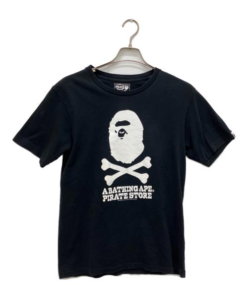 A BATHING APE（アベイシングエイプ）A BATHING APE (アベイシングエイプ) プリントTシャツ ブラック サイズ:Mの古着・服飾アイテム