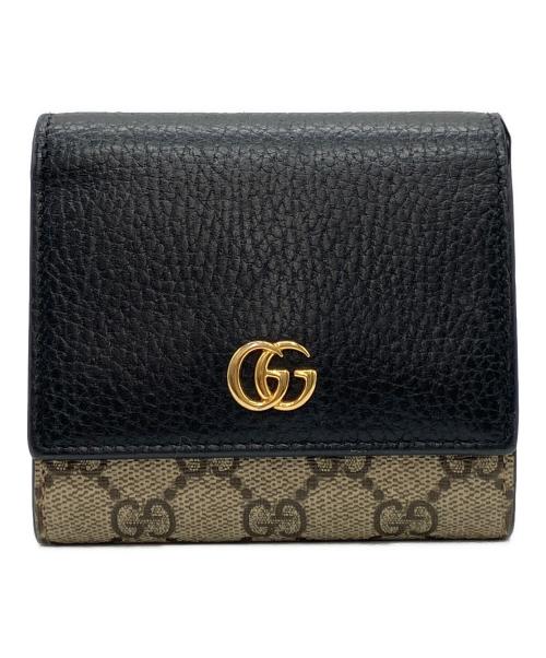 GUCCI（グッチ）GUCCI (グッチ) コンパクトウォレット ブラックの古着・服飾アイテム