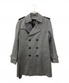 BURBERRY BLACK LABELバーバリーブラックレーベル）の古着「ヘリンボーントレンチコート」｜グレー