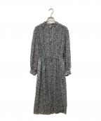 23区ニジュウサンク）の古着「25SS シアーヘリンボーンプリント ワンピース」｜ネイビー