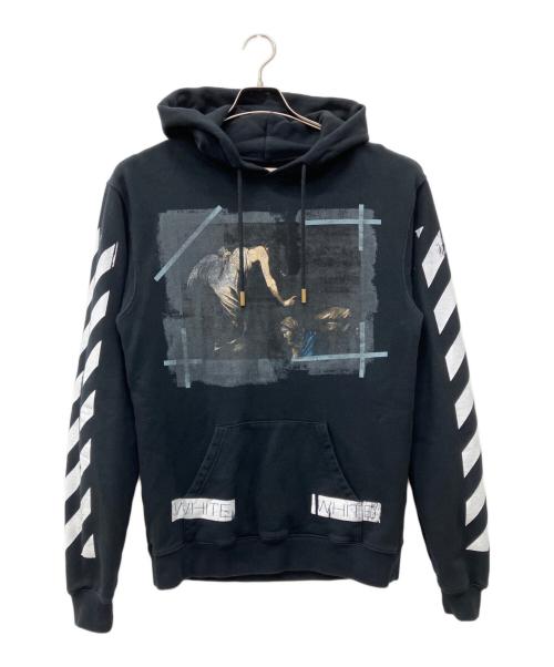 OFFWHITE（オフホワイト）OFFWHITE (オフホワイト) CARAVAGGIO HOODIE ブラック サイズ:Sの古着・服飾アイテム