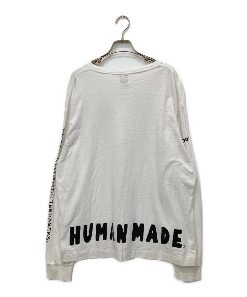HUMAN MADE（ヒューマンメイド）HUMAN MADE (ヒューマンメイド) プリントカットソー ホワイト サイズ:Lの古着・服飾アイテム