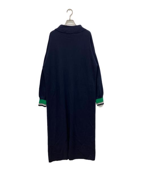 THREE DOTS（スリードッツ）THREE DOTS (スリードッツ) Wool outfit high neck dress ネイビー サイズ:Sの古着・服飾アイテム