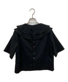 tricot COMME des GARCONS（トリココムデギャルソン）の古着「リボンラウンドカラーブラウス」｜ブラック