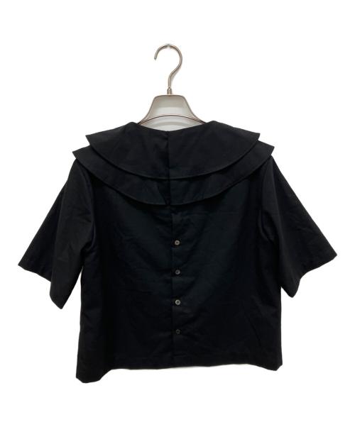 tricot COMME des GARCONS（トリココムデギャルソン）tricot COMME des GARCONS (トリココムデギャルソン) リボンラウンドカラーブラウス ブラック サイズ:Mの古着・服飾アイテム