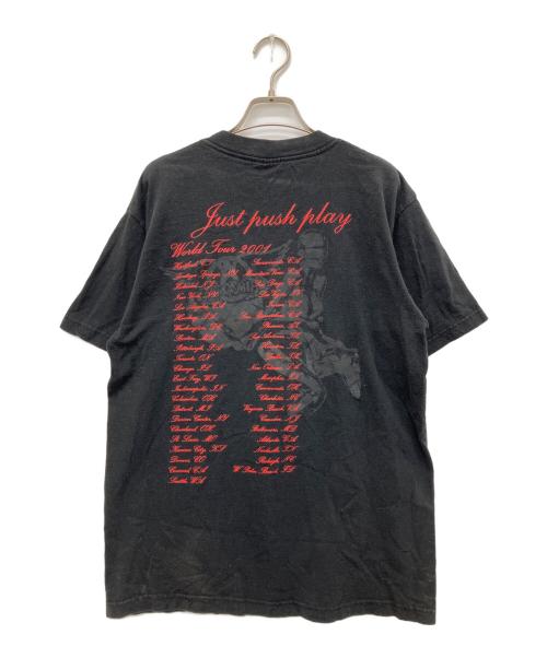 giant（ジャイアント）GIANT (ジャイアント) Aerosmith 2001 worldtour Just Push Play T ブラック サイズ:Mの古着・服飾アイテム