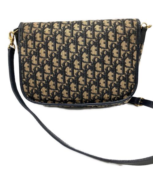 Christian Dior（クリスチャン ディオール）Christian Dior (クリスチャン ディオール) トロッター柄CDロゴショルダーバッグ ブラウン×ネイビー サイズ:下記参照の古着・服飾アイテム