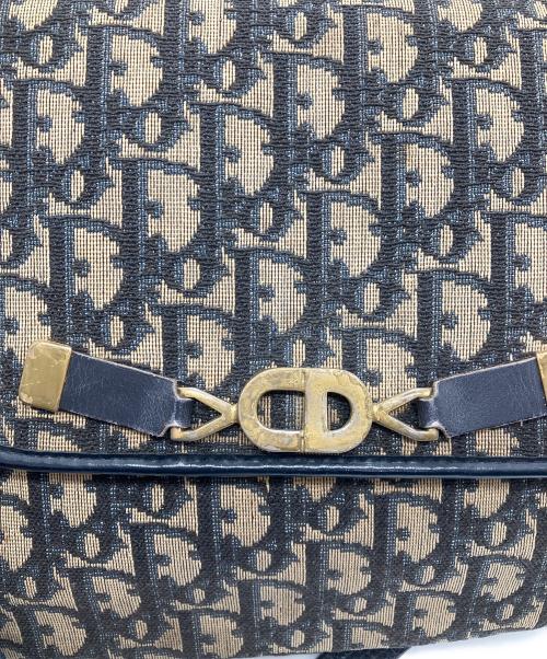 Christian Dior（クリスチャン ディオール）Christian Dior (クリスチャン ディオール) トロッター柄CDロゴショルダーバッグ ブラウン×ネイビー サイズ:下記参照の古着・服飾アイテム