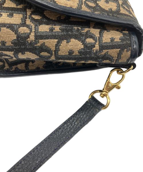 Christian Dior（クリスチャン ディオール）Christian Dior (クリスチャン ディオール) トロッター柄CDロゴショルダーバッグ ブラウン×ネイビー サイズ:下記参照の古着・服飾アイテム