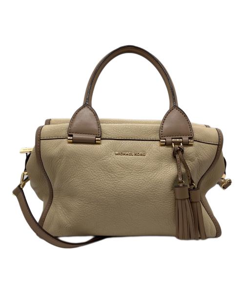 MICHAEL KORS（マイケル・コース）MICHAEL KORS (マイケル・コース) 2WAYショルダーバッグ ベージュの古着・服飾アイテム