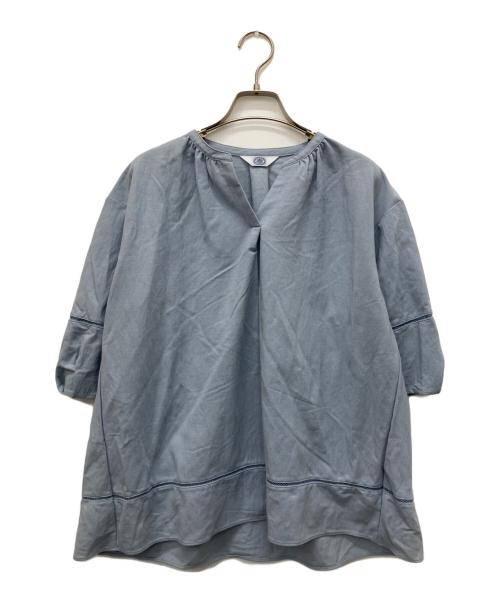 J.PRESS（ジェイプレス）J.PRESS (ジェイプレス) ナチュラルジャージー カットソー ブルー サイズ:Freeの古着・服飾アイテム