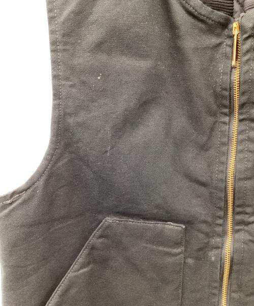 CarHartt（カーハート）CarHartt (カーハート) メキシコ製 企業刺繍ダックベスト ブラック サイズ:Lの古着・服飾アイテム