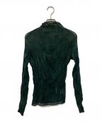 ISSEY MIYAKEイッセイミヤケ）の古着「プリーツハイネックカットソー」｜グリーン